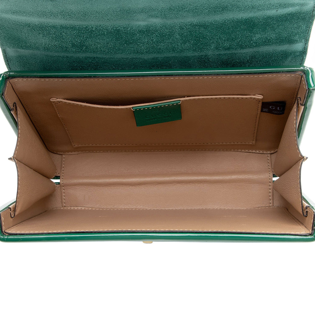 Gucci PatLBt Leather Sylvie 1969 Mini Top Handle
