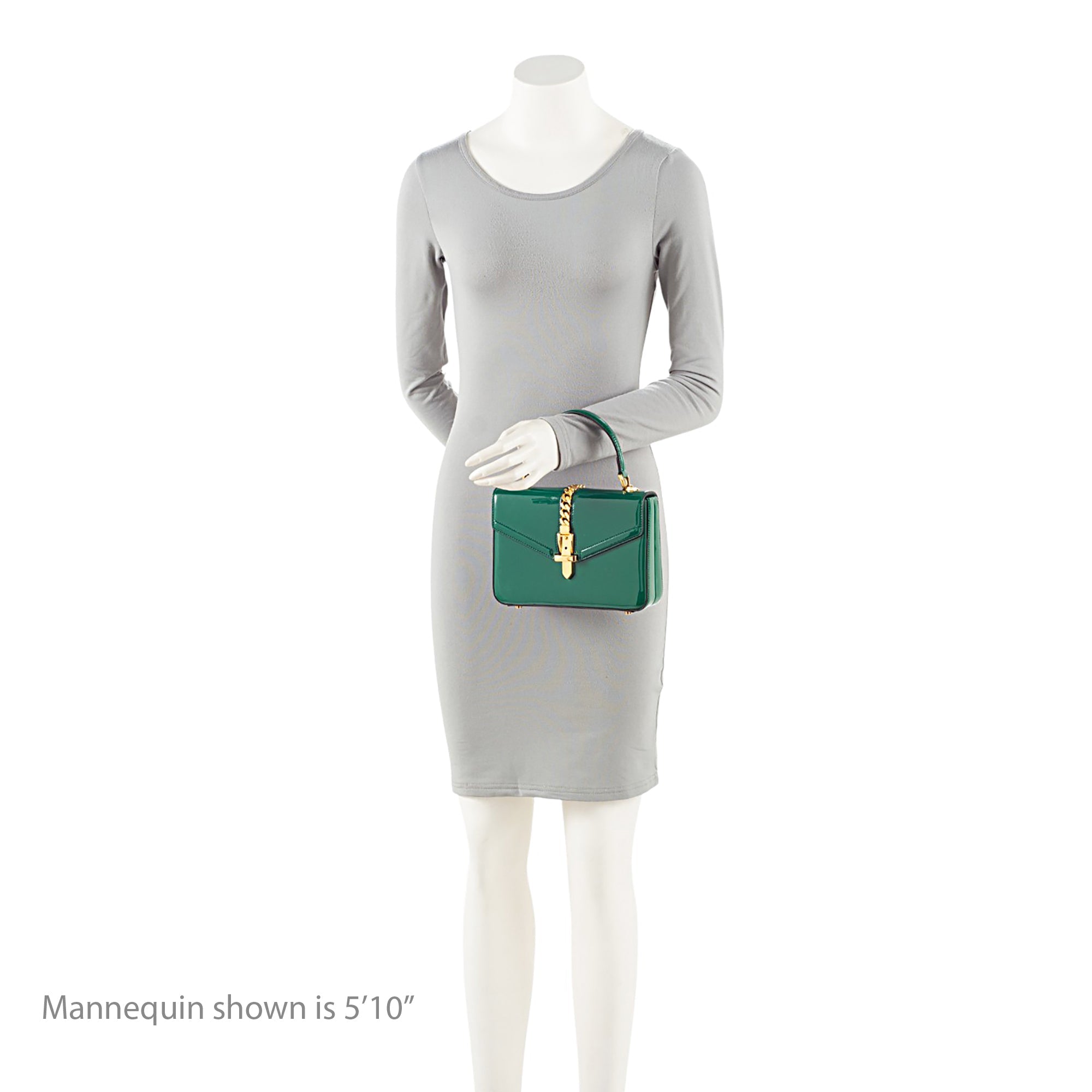 Gucci PatLBt Leather Sylvie 1969 Mini Top Handle
