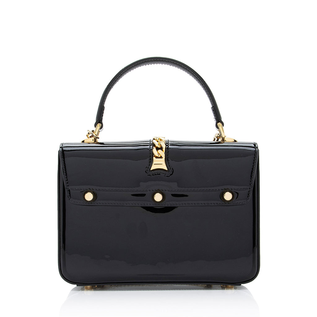Gucci Patent Leather Sylvie 1969 Mini Top Handle