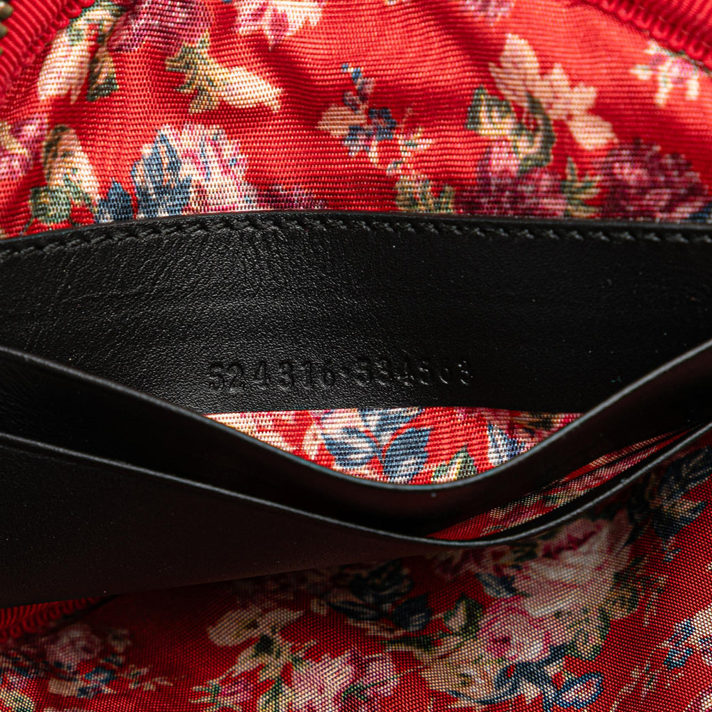 Gucci PatLBt and Rubber Game Patch Logo Wristlet Bag