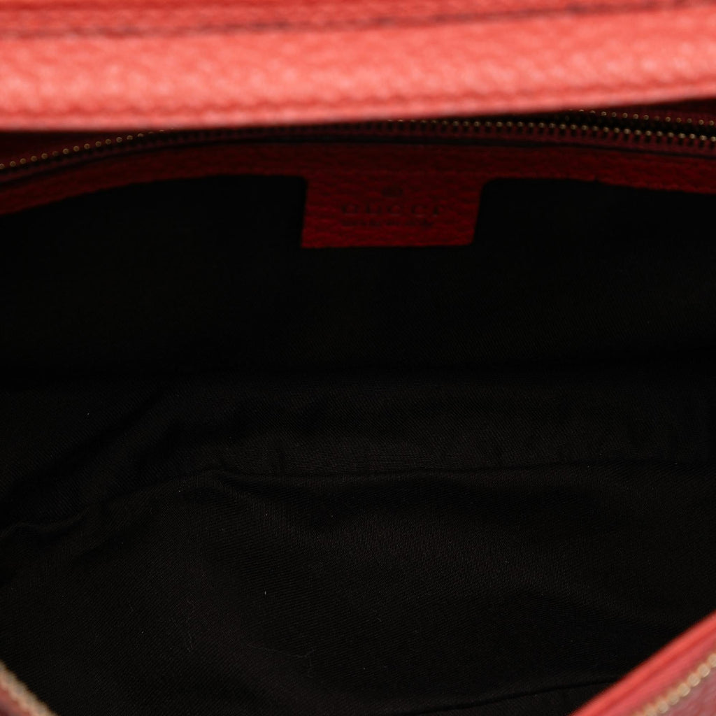 Gucci Pebbled Calfskin Bamboo Ring Hobo