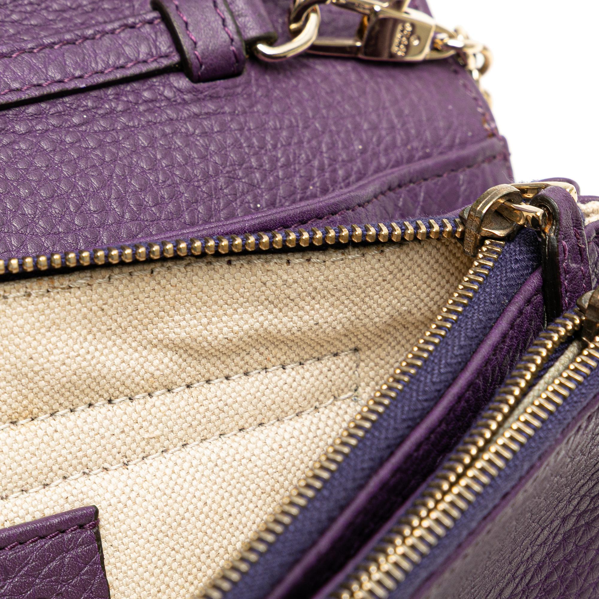 Gucci Pebbled Calfskin Piston Broadway EvLBing Bag