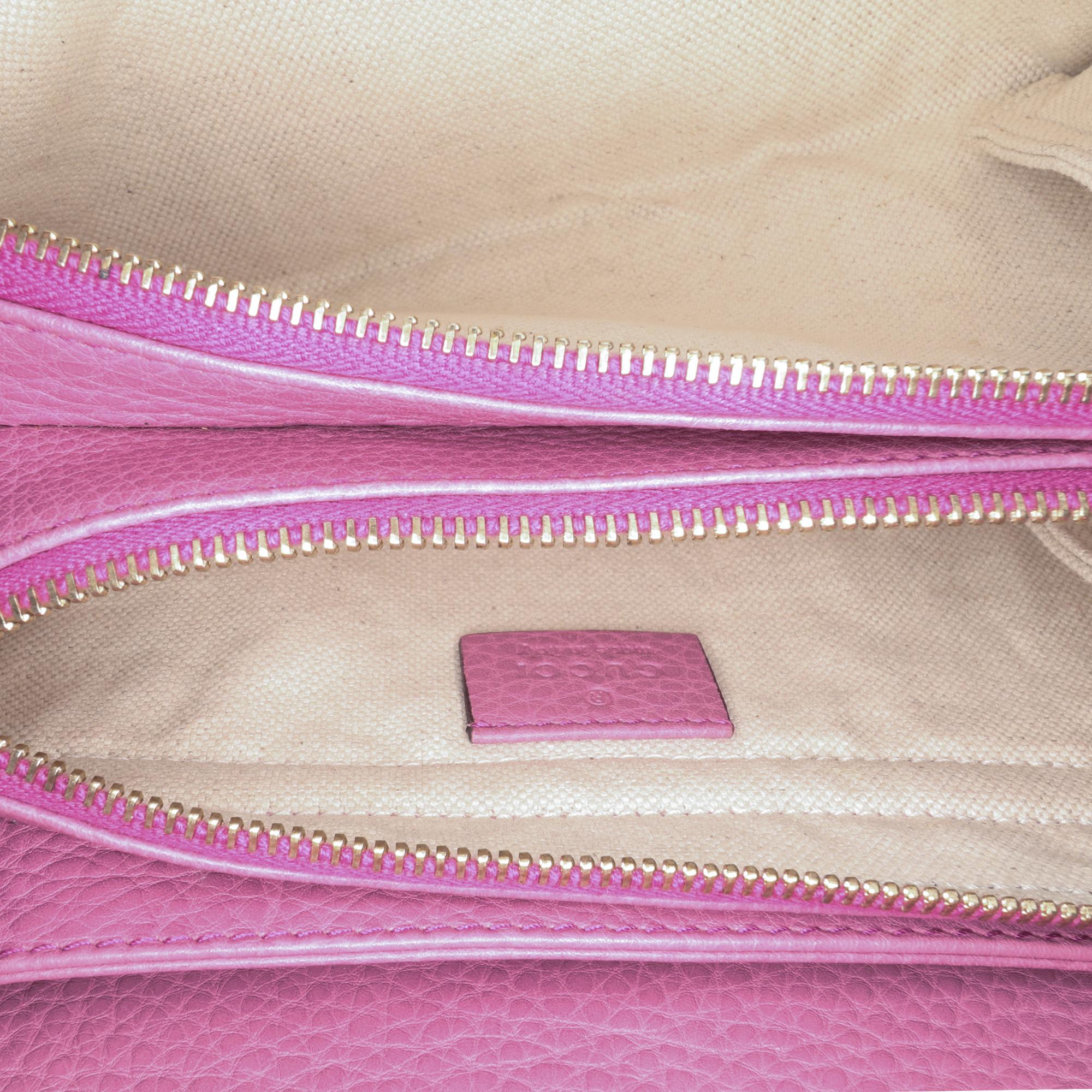 Gucci Pebbled Calfskin Piston Broadway EvLBing Bag