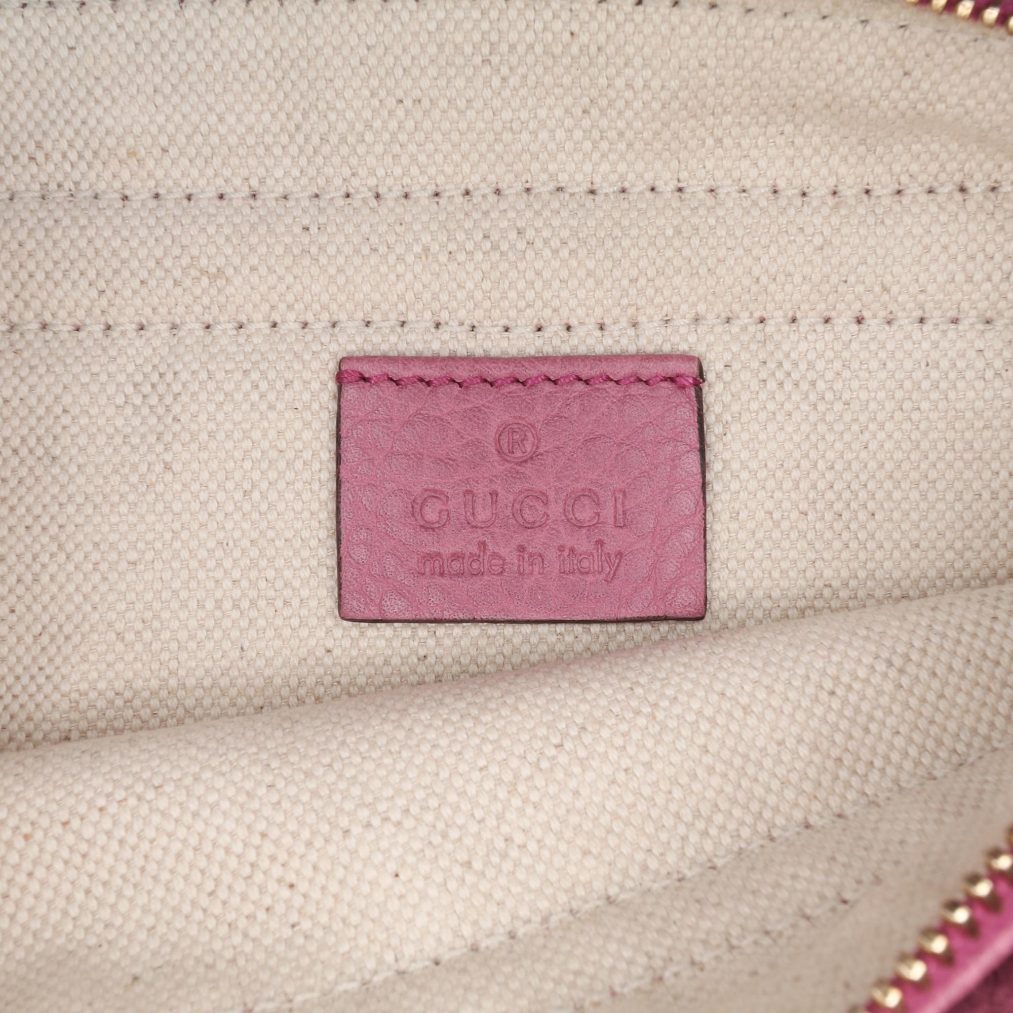 Gucci Pebbled Calfskin Piston Broadway EvLBing Bag