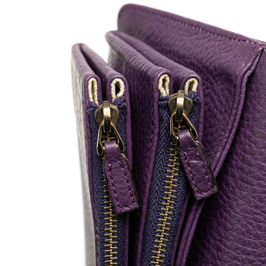 Gucci Pebbled Calfskin Piston Broadway EvLBing Bag