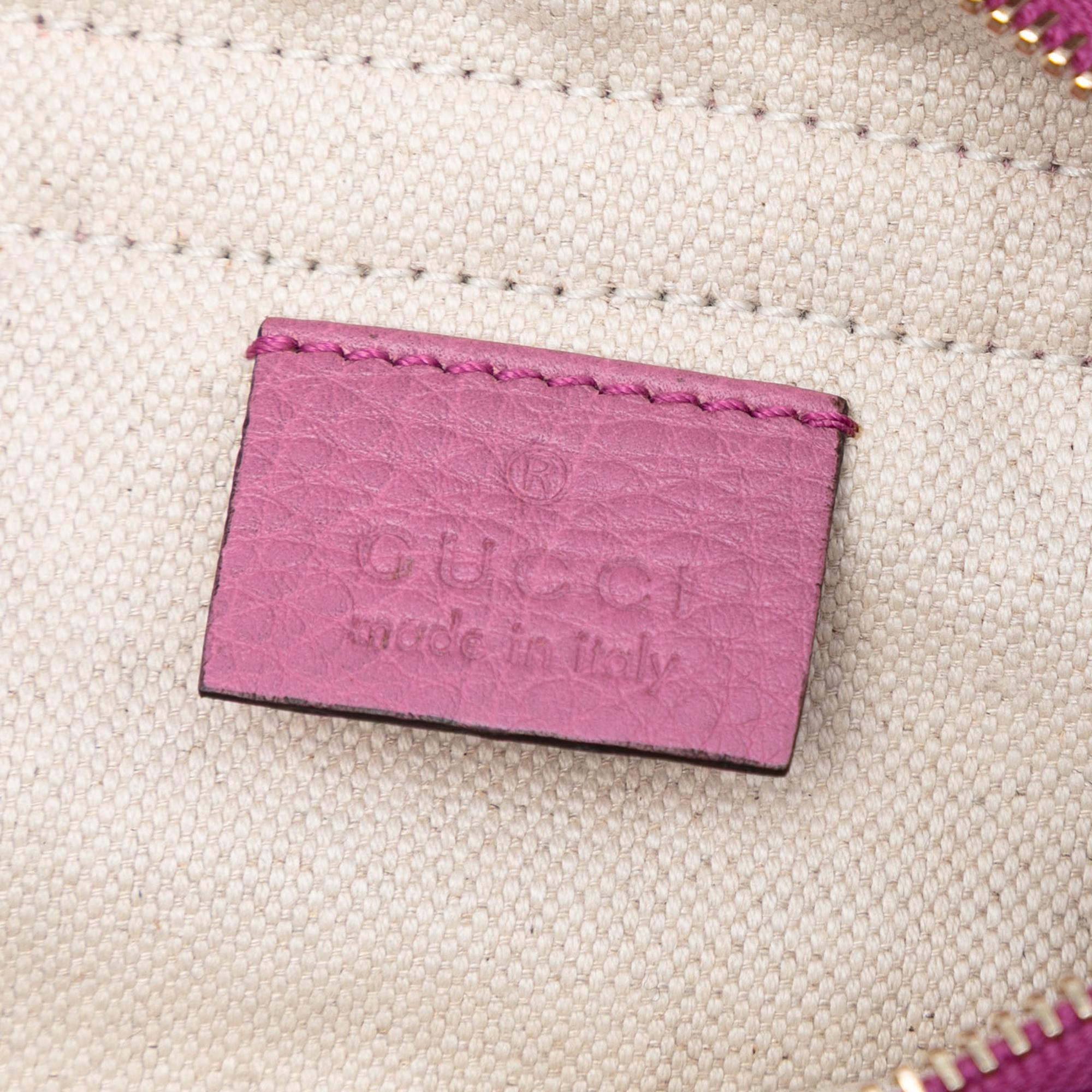 Gucci Pebbled Calfskin Piston Broadway EvLBing Bag