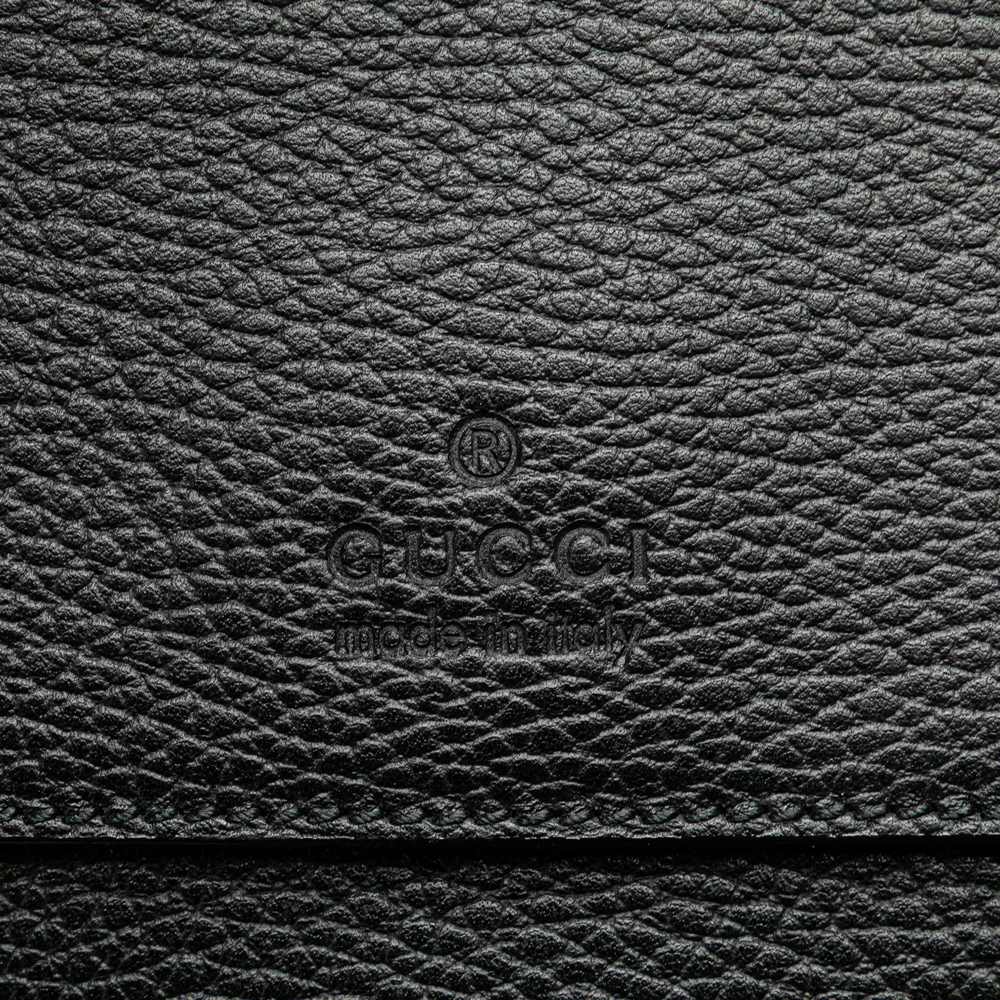 Gucci Pebbled Calfskin Portfolio Clutch