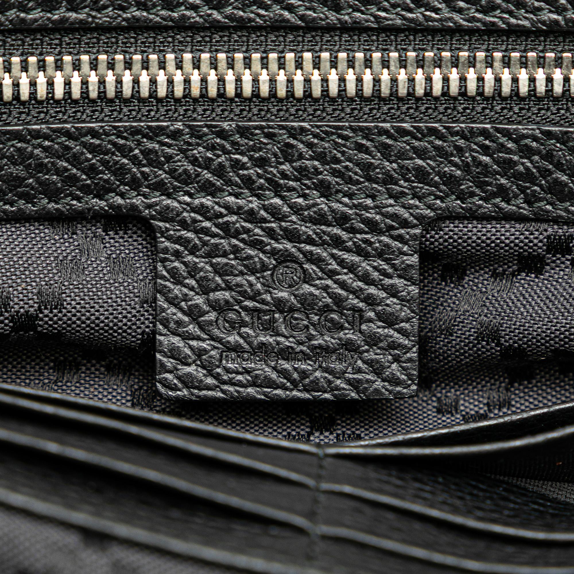 Gucci Pebbled Calfskin Portfolio Clutch
