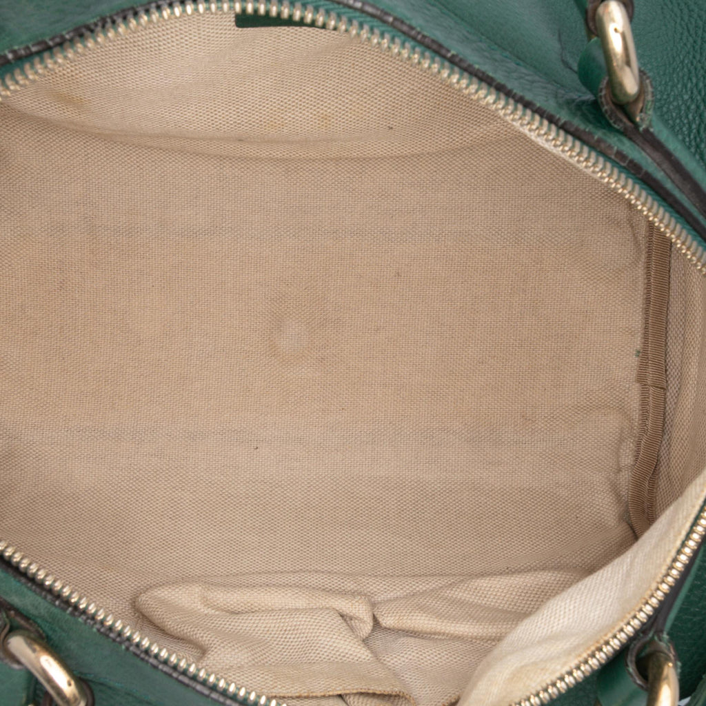 Gucci Pebbled Calfskin Soho Cellarius Boston Bag