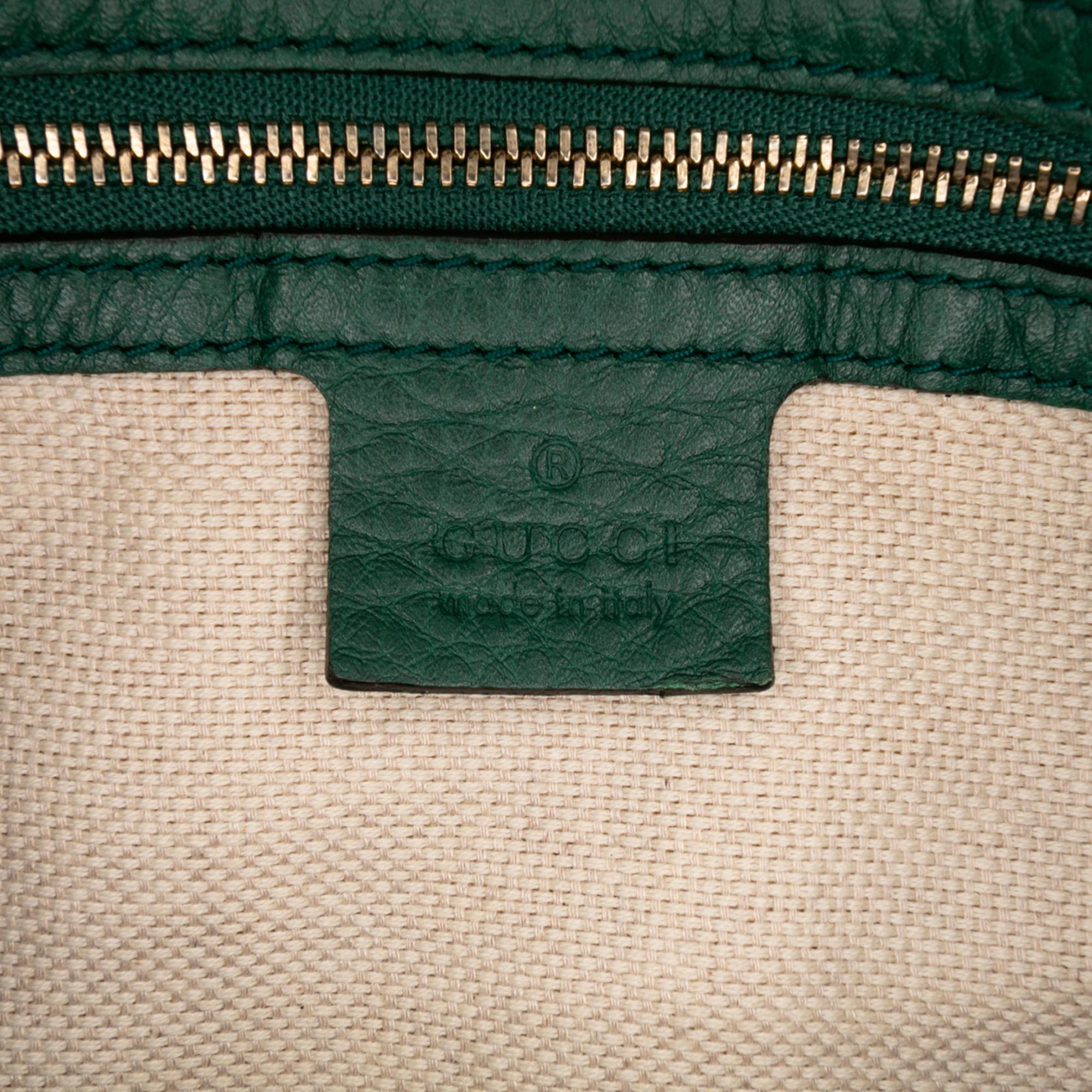 Gucci Pebbled Calfskin Soho Cellarius Boston Bag