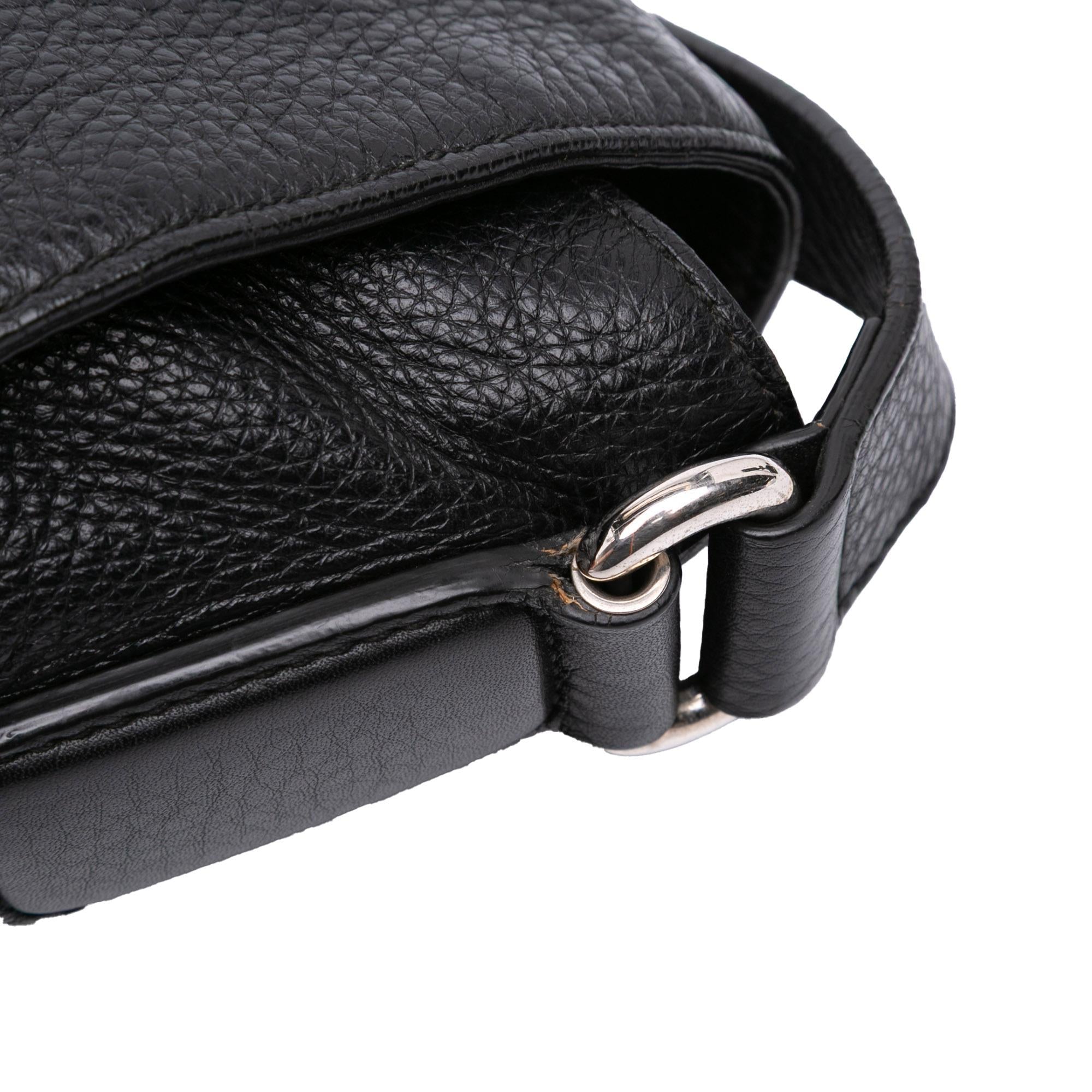Gucci Pebbled Calfskin Soho Messenger Bag