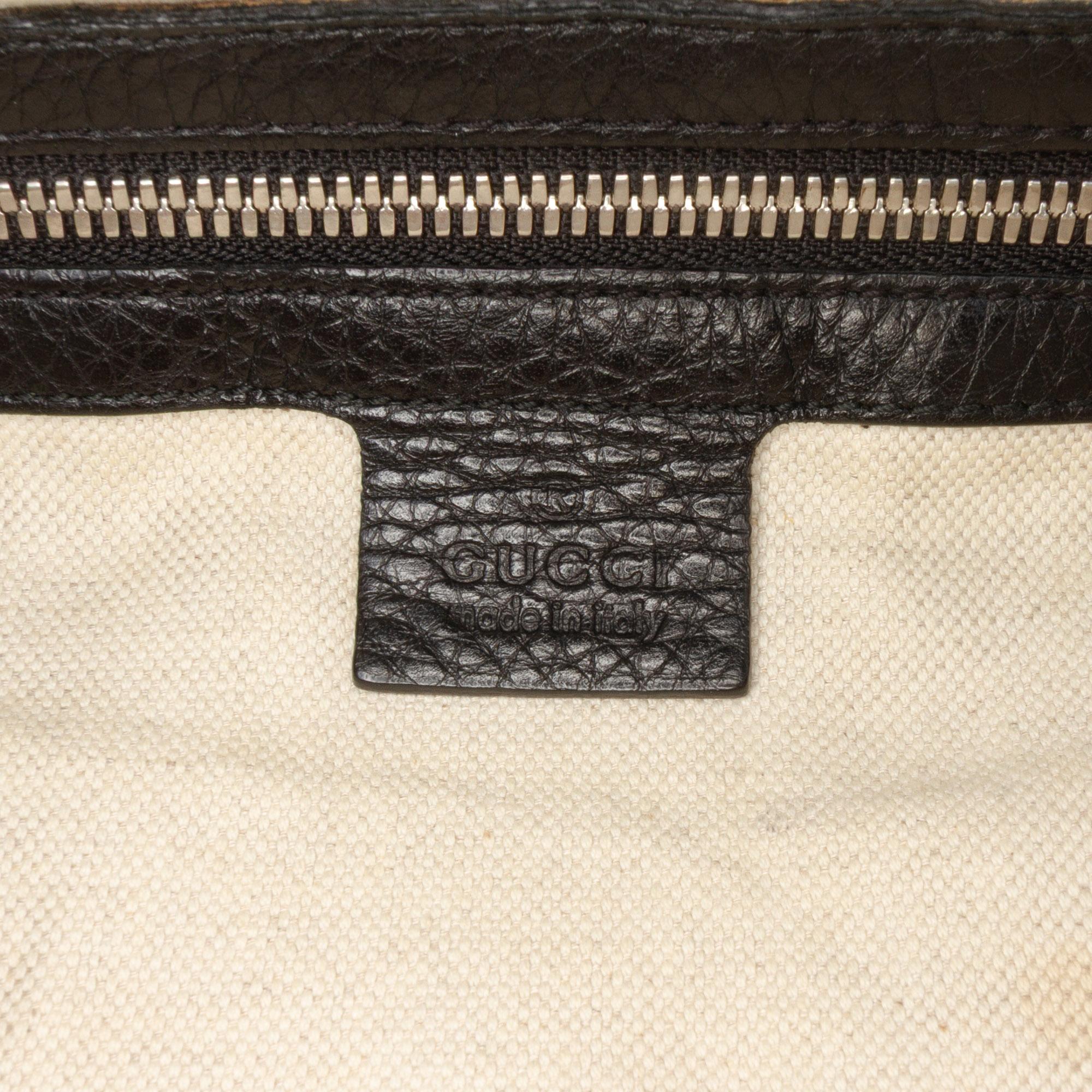 Gucci Pebbled Calfskin Soho Messenger Bag