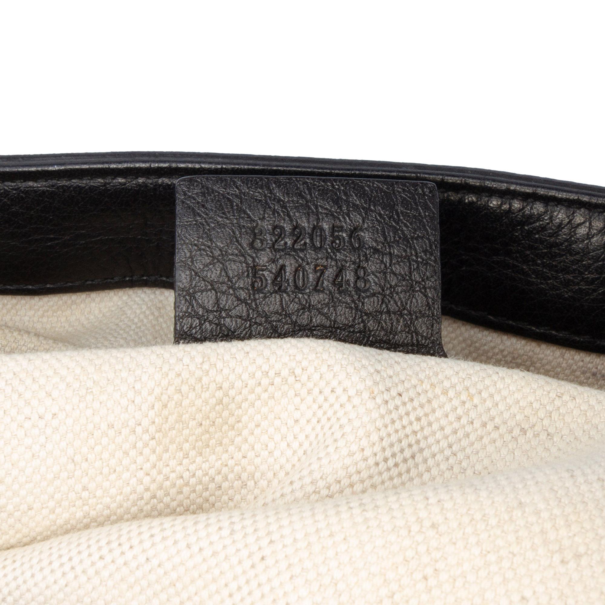 Gucci Pebbled Calfskin Soho Messenger Bag