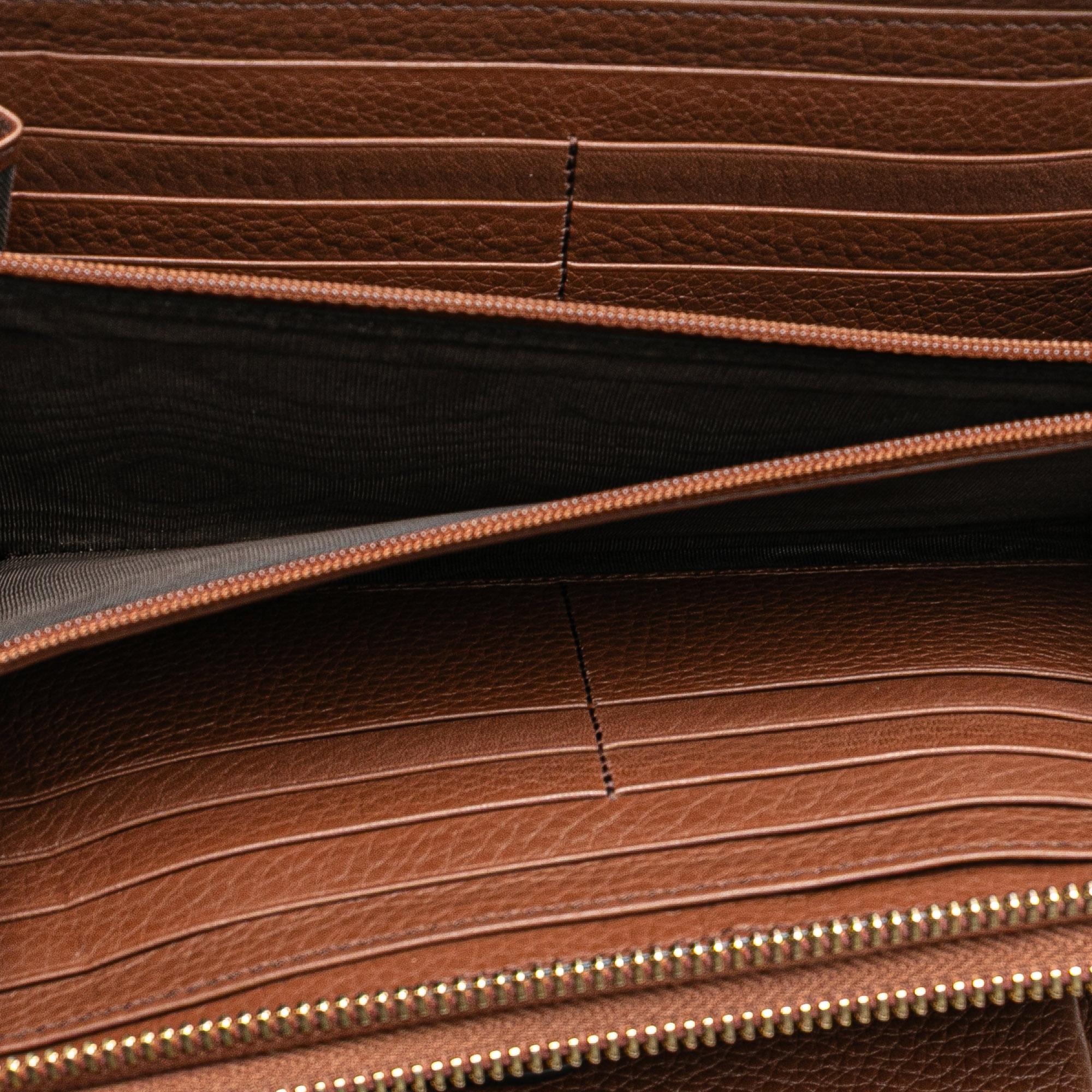 Gucci Pebbled Calfskin Soho Travel Document Case