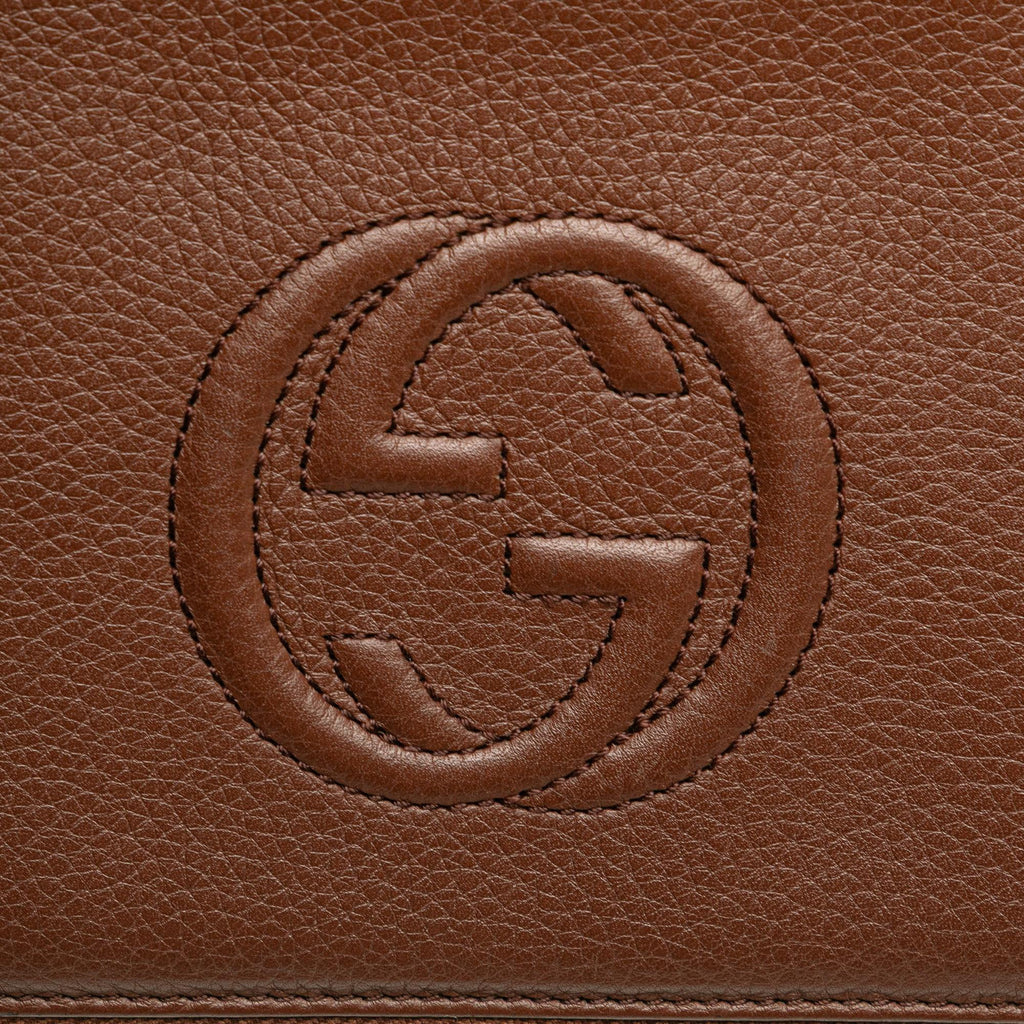 Gucci Pebbled Calfskin Soho Travel Document Case