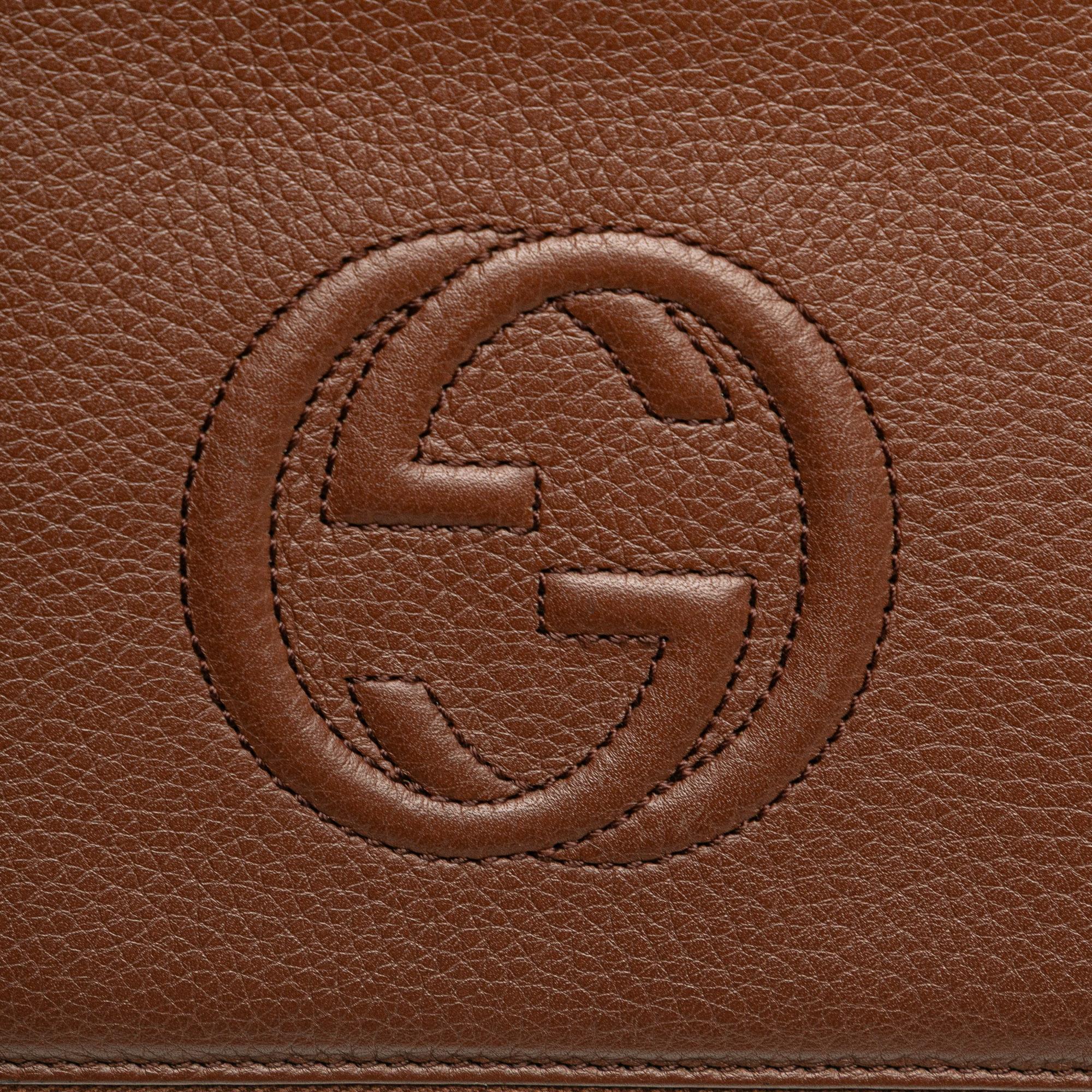 Gucci Pebbled Calfskin Soho Travel Document Case