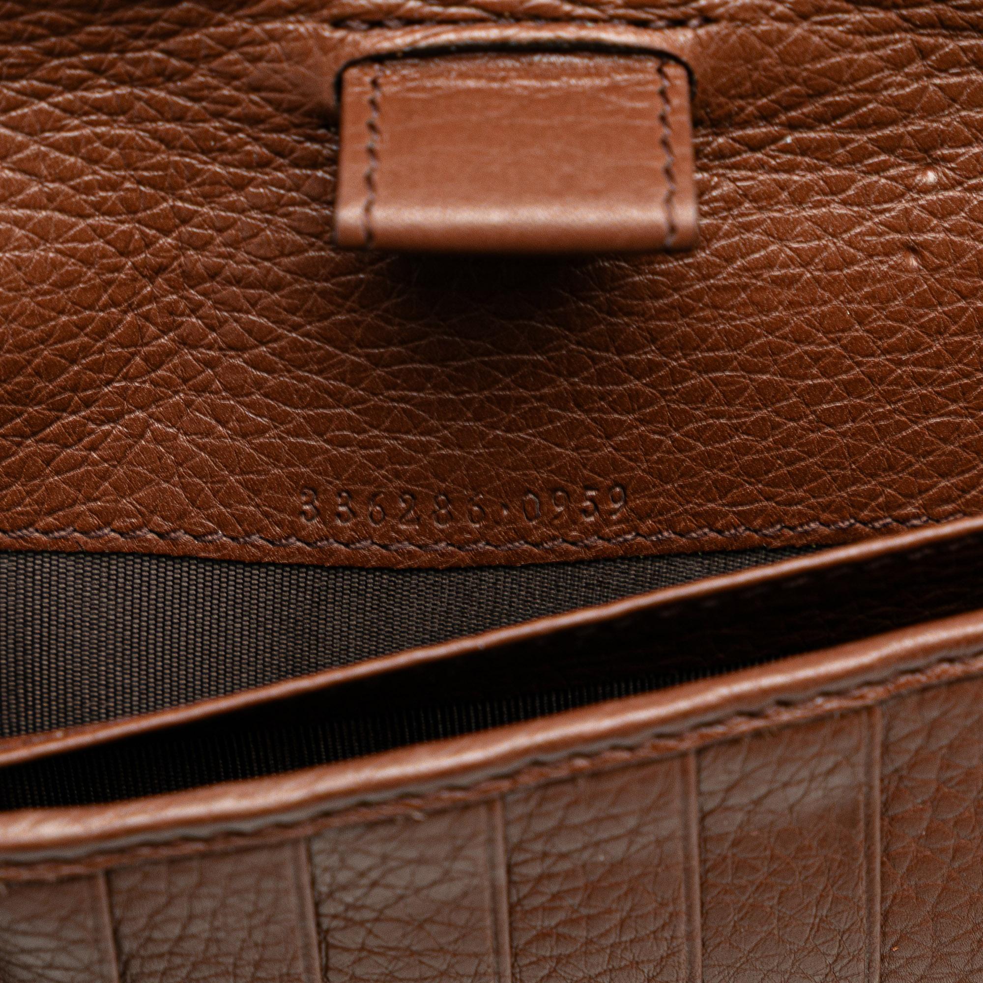 Gucci Pebbled Calfskin Soho Travel Document Case