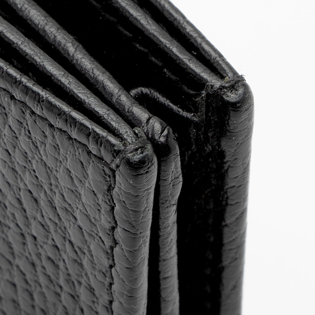 Gucci Pebbled Leather GG Marmont Card Case Wallet (SHF-dXo42g)