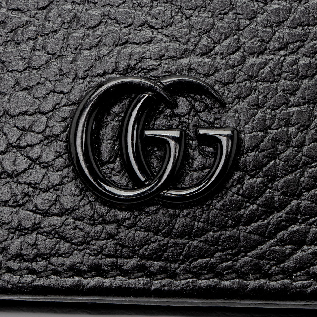Gucci Pebbled Leather GG Marmont Card Case Wallet (SHF-dXo42g)