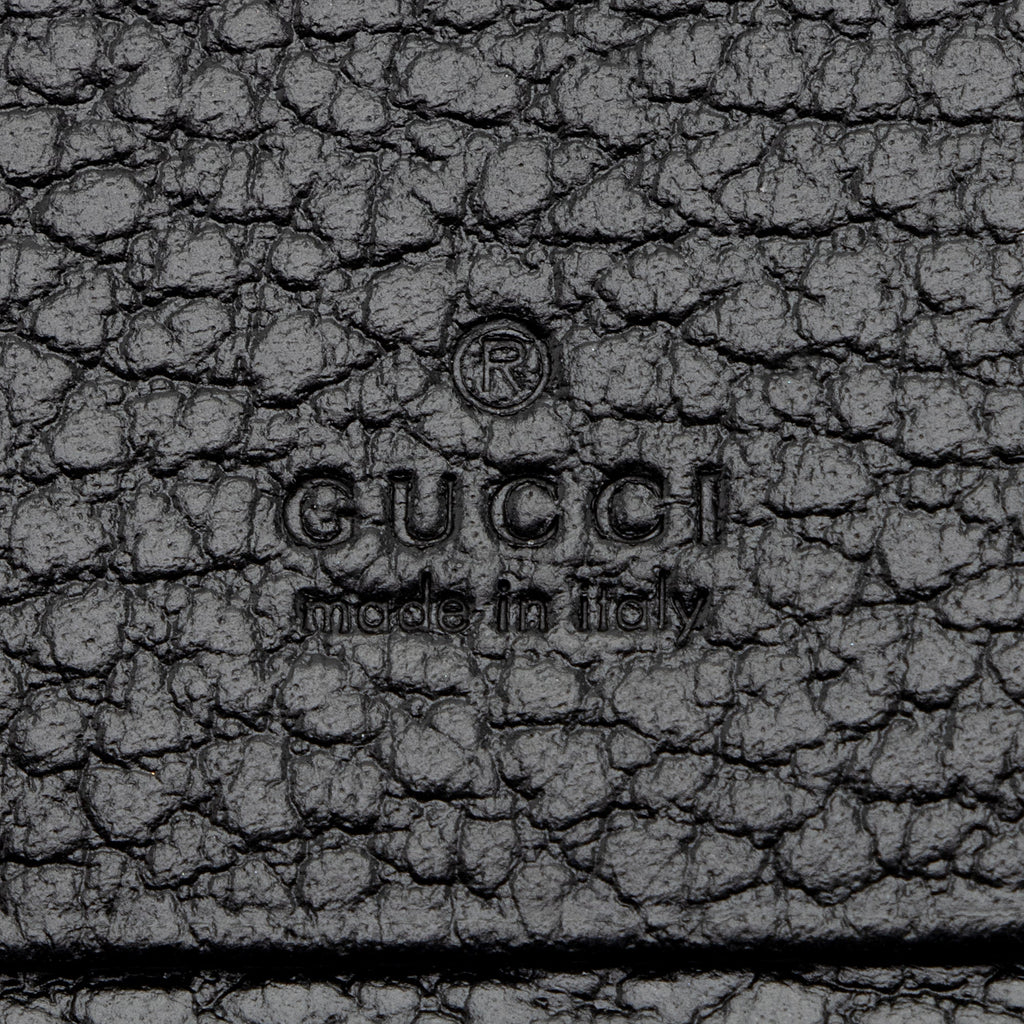 Gucci Pebbled Leather GG Marmont Card Case Wallet (SHF-dXo42g)