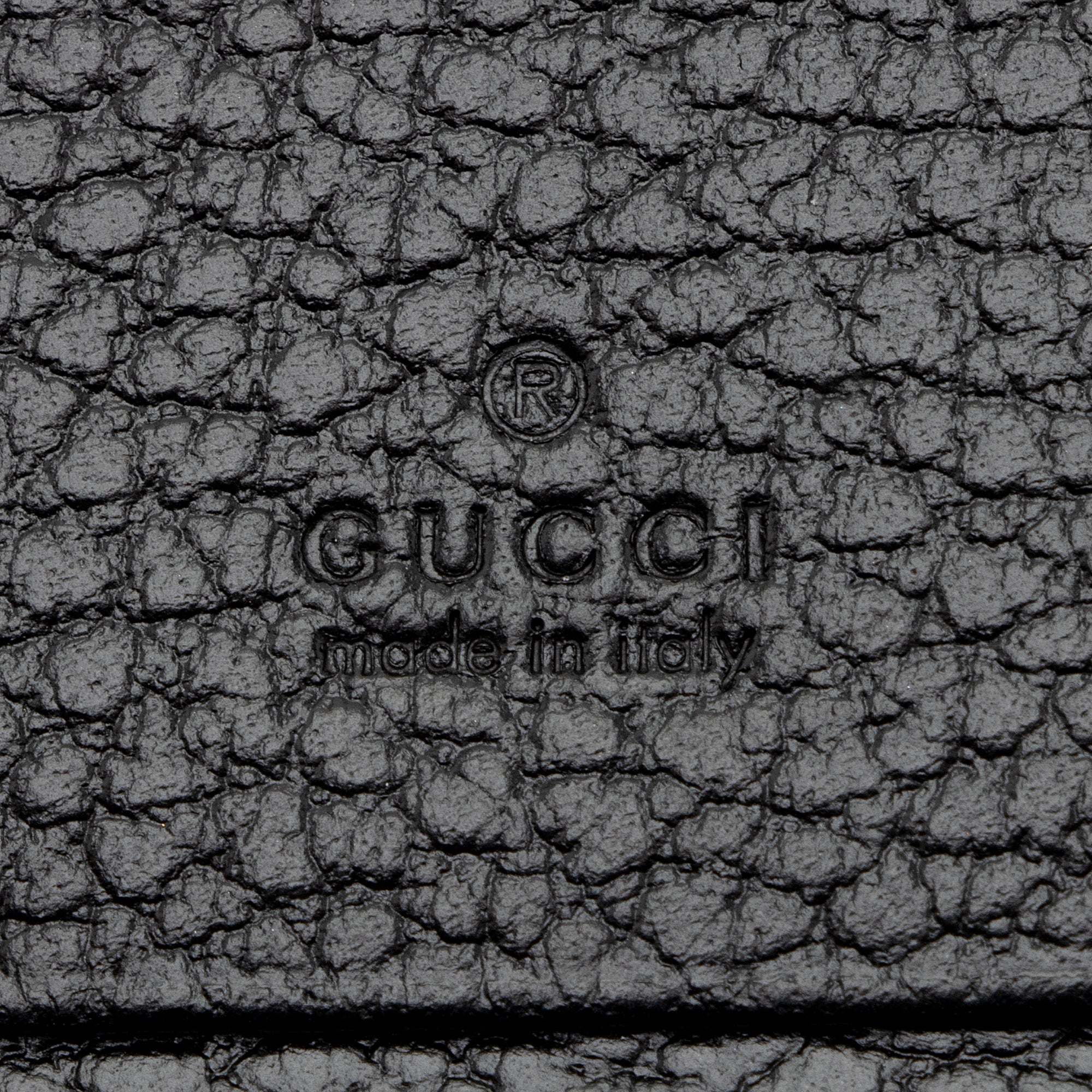 Gucci Pebbled Leather GG Marmont Card Case Wallet (SHF-dXo42g)