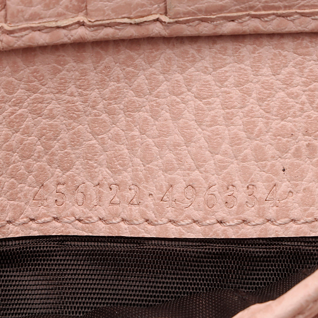 Gucci Pebbled Leather GG Marmont French Wallet (SHF-9hNv9T)
