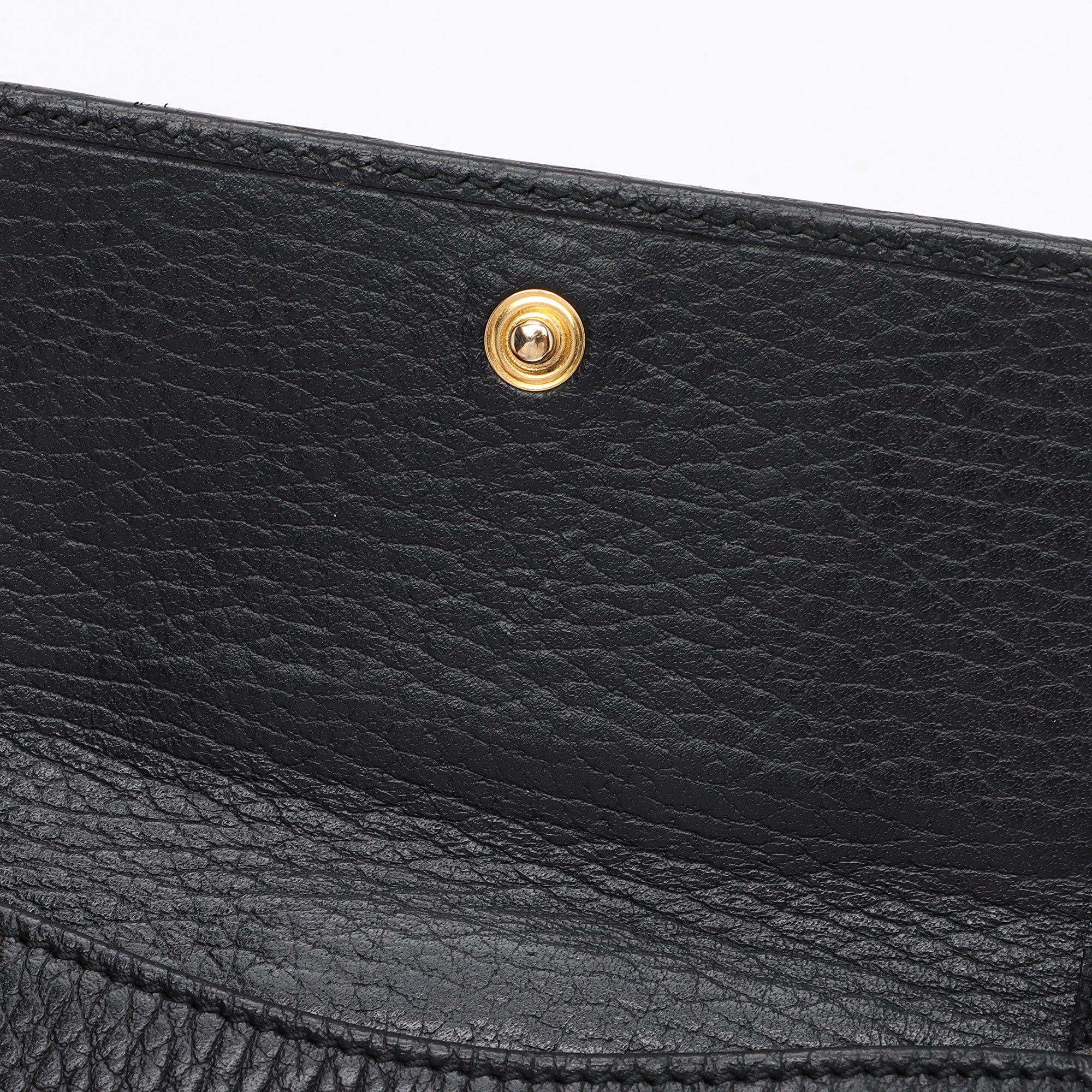 Gucci Pebbled Leather GG Marmont French Wallet (SHF-t6gHZo)