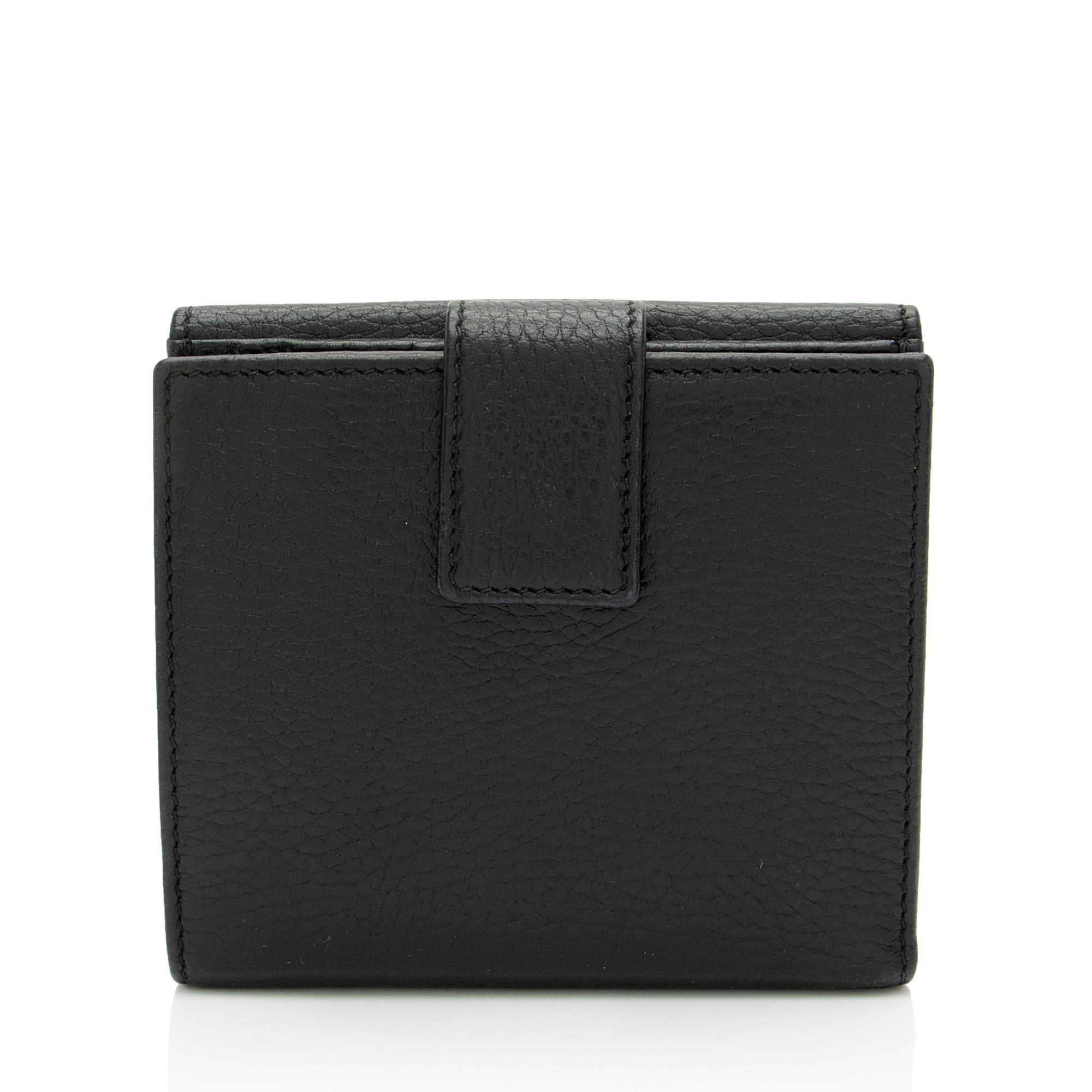 Gucci Pebbled Leather GG Marmont FrLBch Wallet