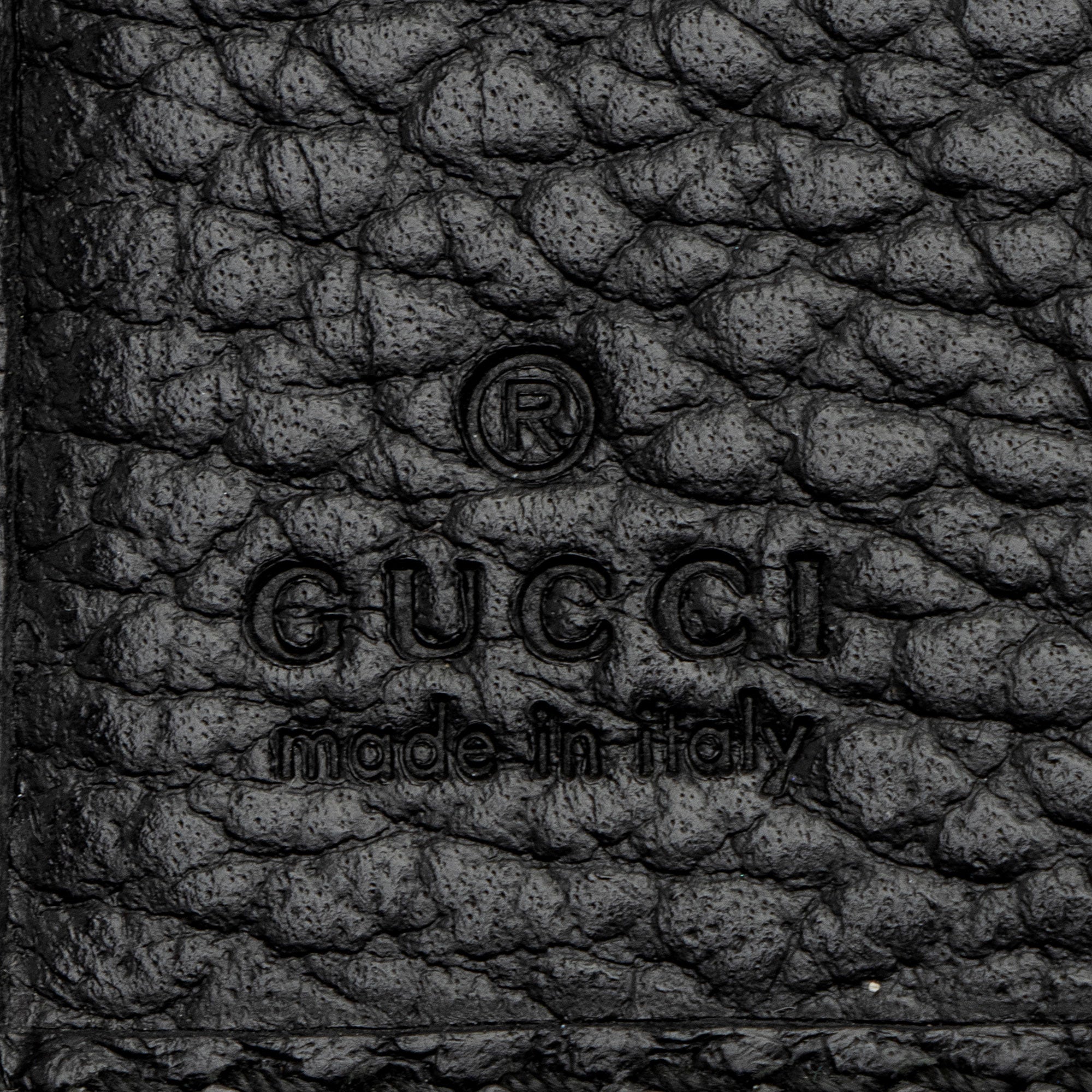 Gucci Pebbled Leather GG Marmont FrLBch Wallet