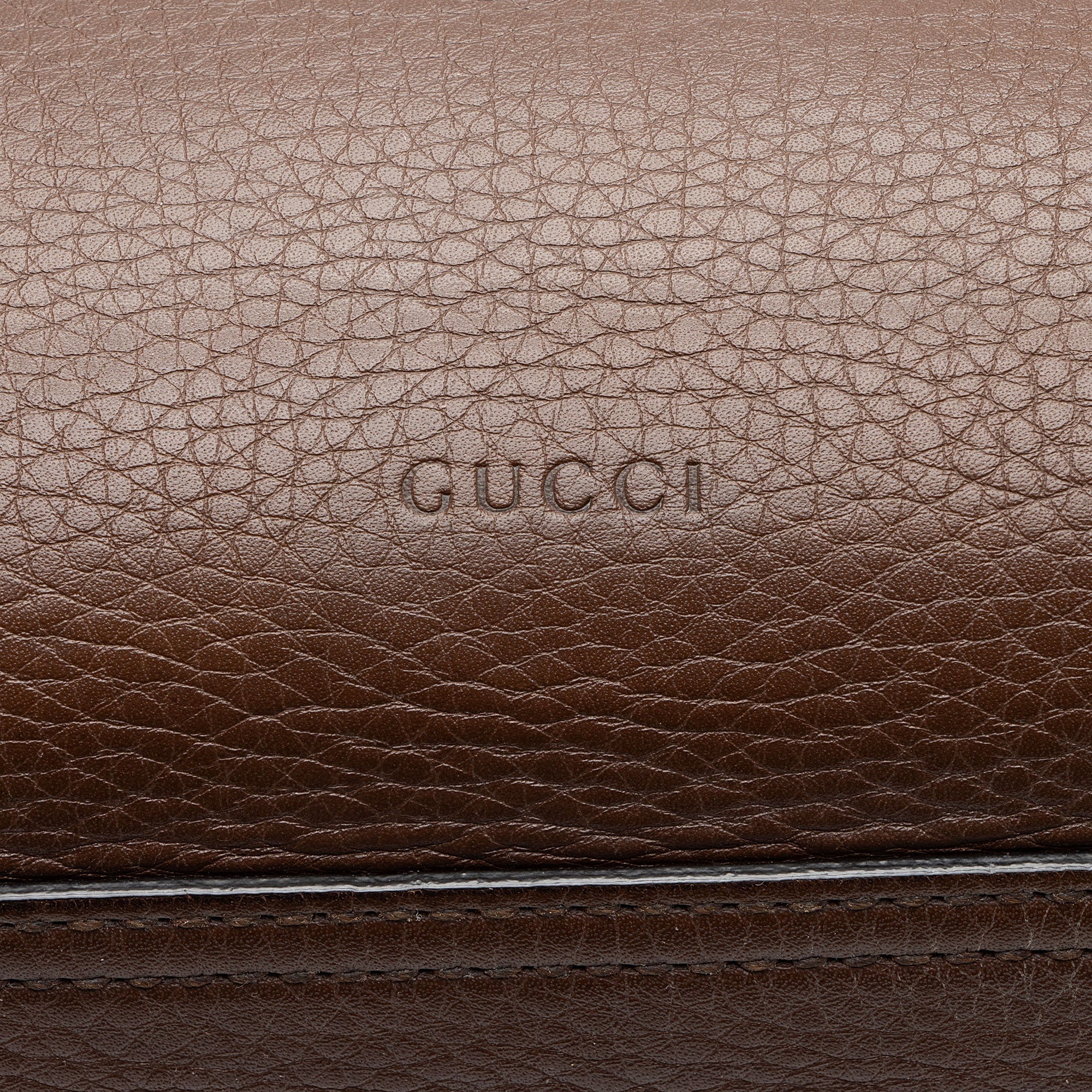 Gucci Pebbled Leather GG Marmont Shoulder Bag (SHF-h48Iia)