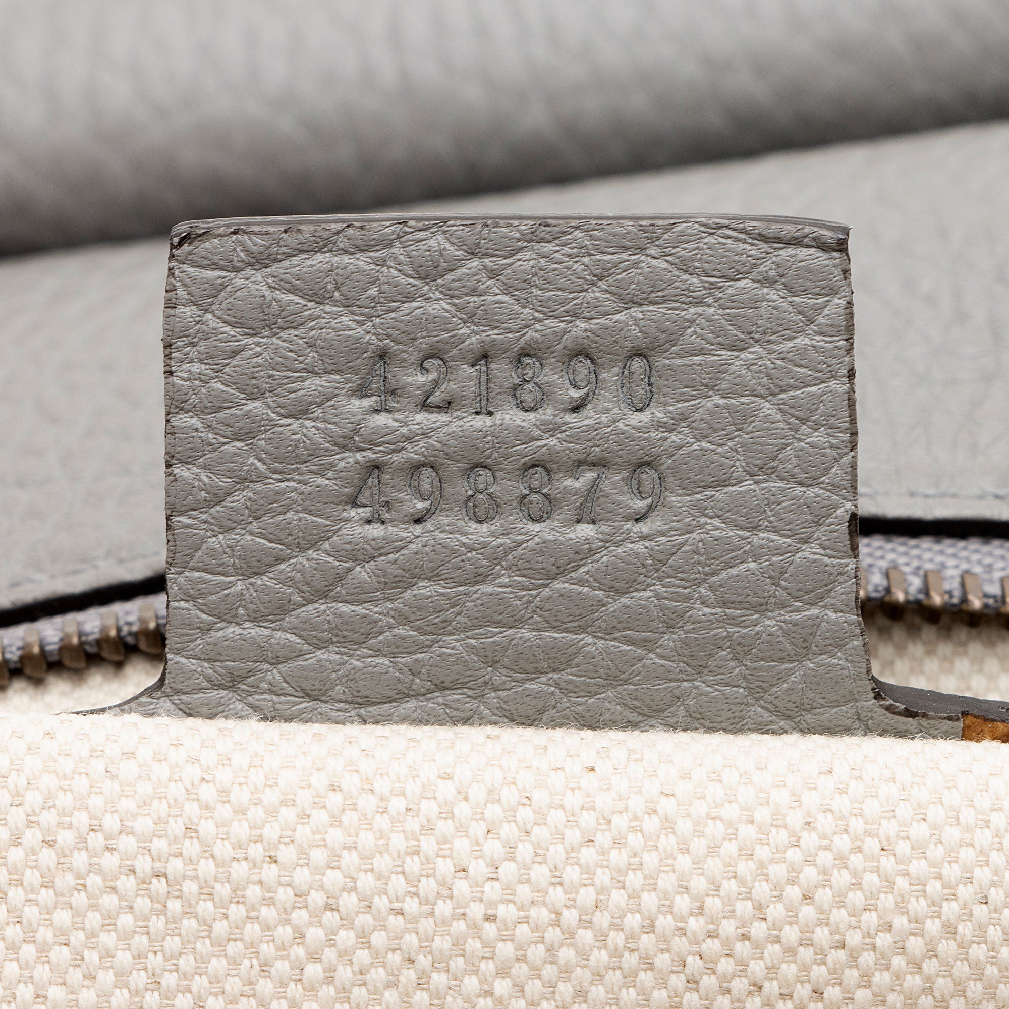 Gucci Pebbled Leather GG Marmont Top Handle