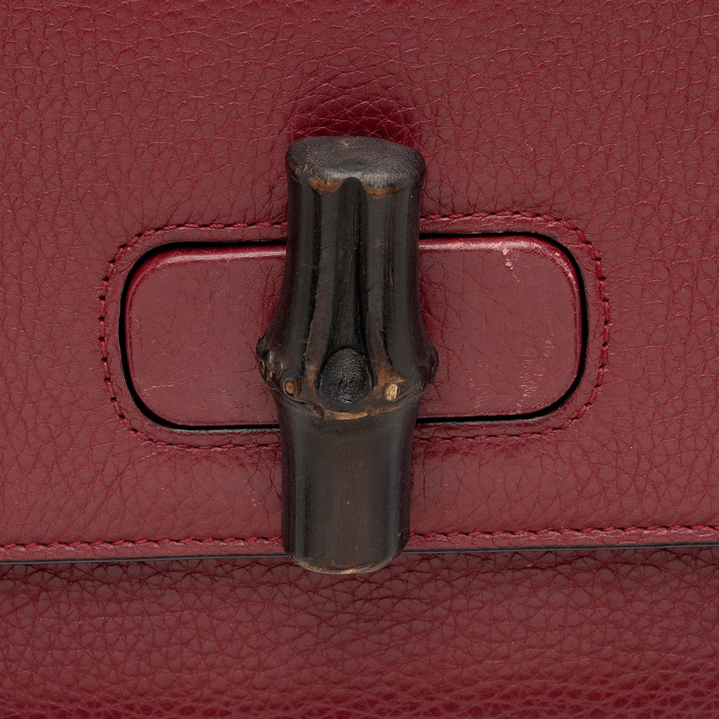 Gucci Pebbled Leather Miss Bamboo Medium Crossbody