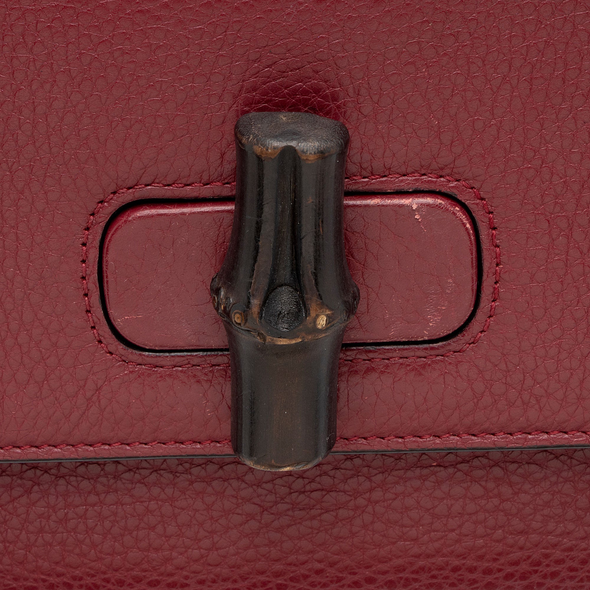 Gucci Pebbled Leather Miss Bamboo Medium Crossbody