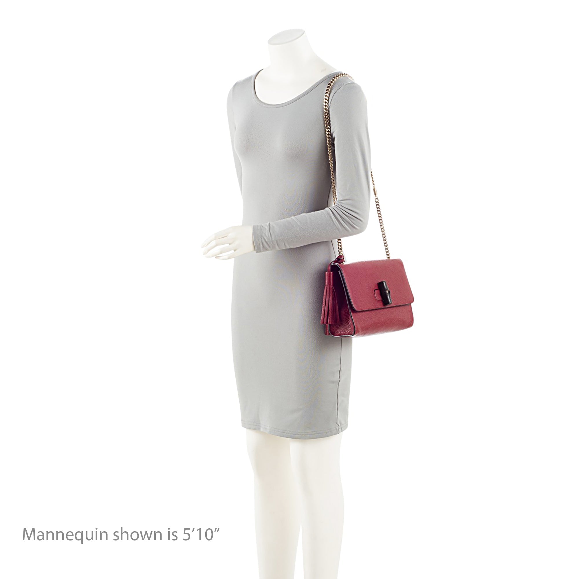 Gucci Pebbled Leather Miss Bamboo Medium Crossbody