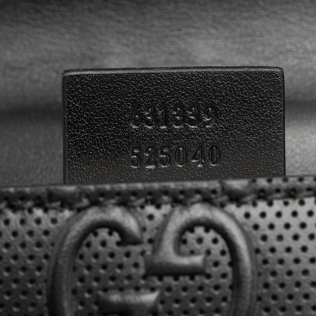 Gucci Perforated GG Embossed Double Belt Bag (SHF-rNzGhH)