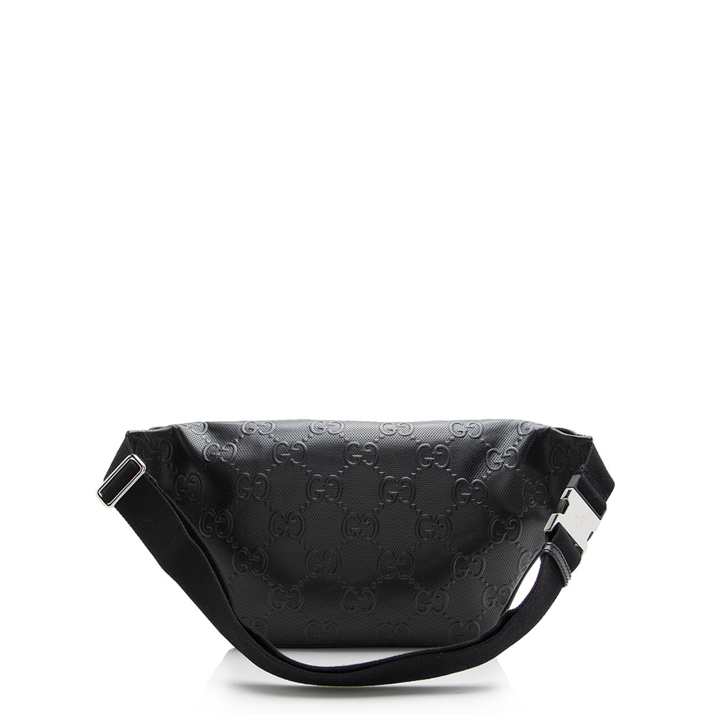 Gucci Perforated Gucci Embossed Pocket Belt Bag (SHF-21585)