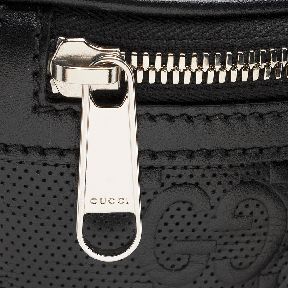 Gucci Perforated Gucci Embossed Pocket Belt Bag (SHF-21585)