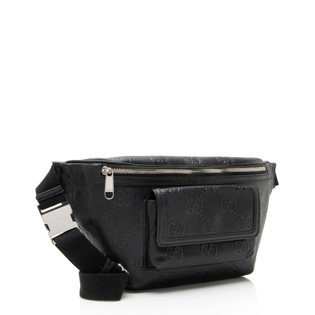 Gucci Perforated GG Embossed Pocket Belt Bag