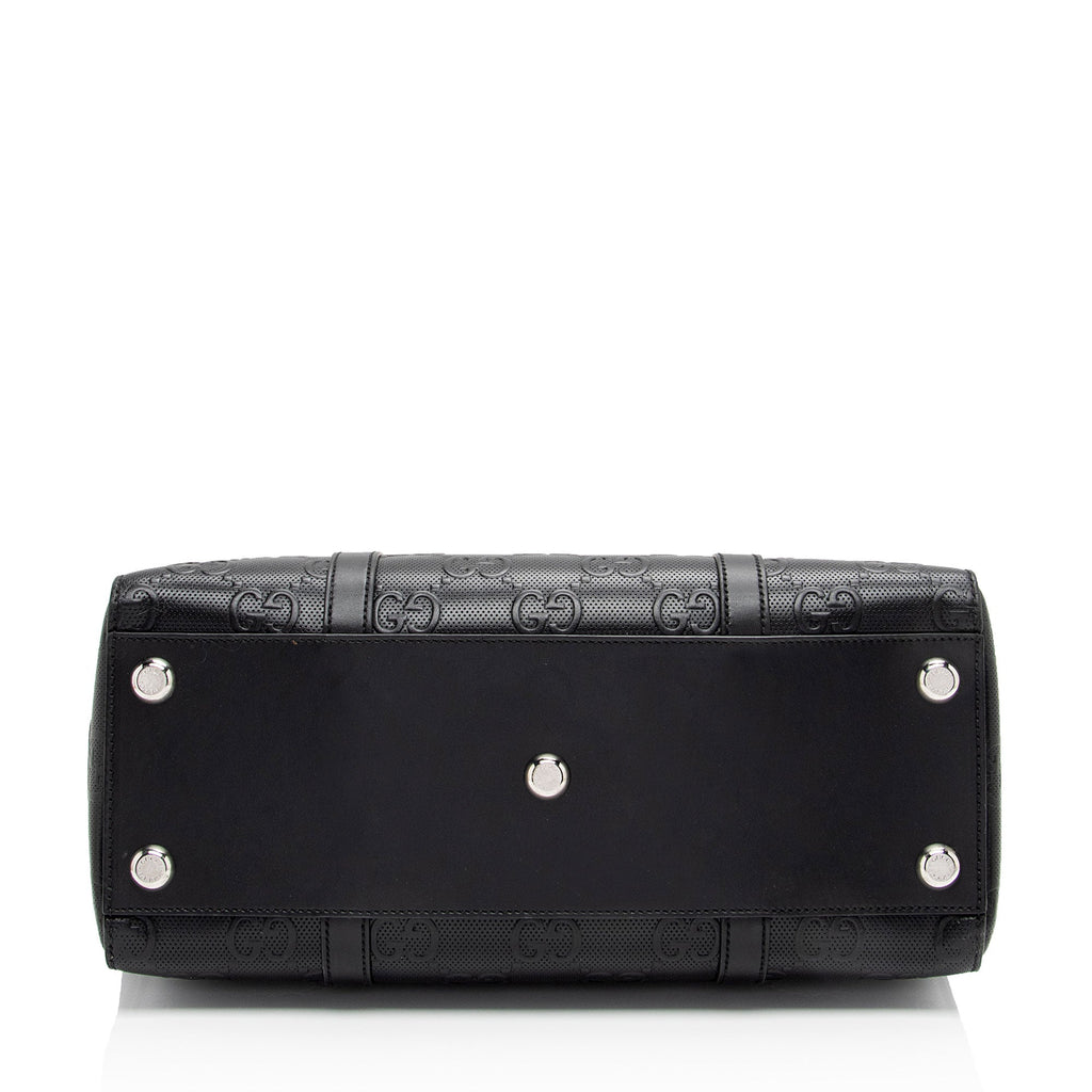 Gucci Perforated GG Embossed Zip Tote (SHF-Rjdpkd)