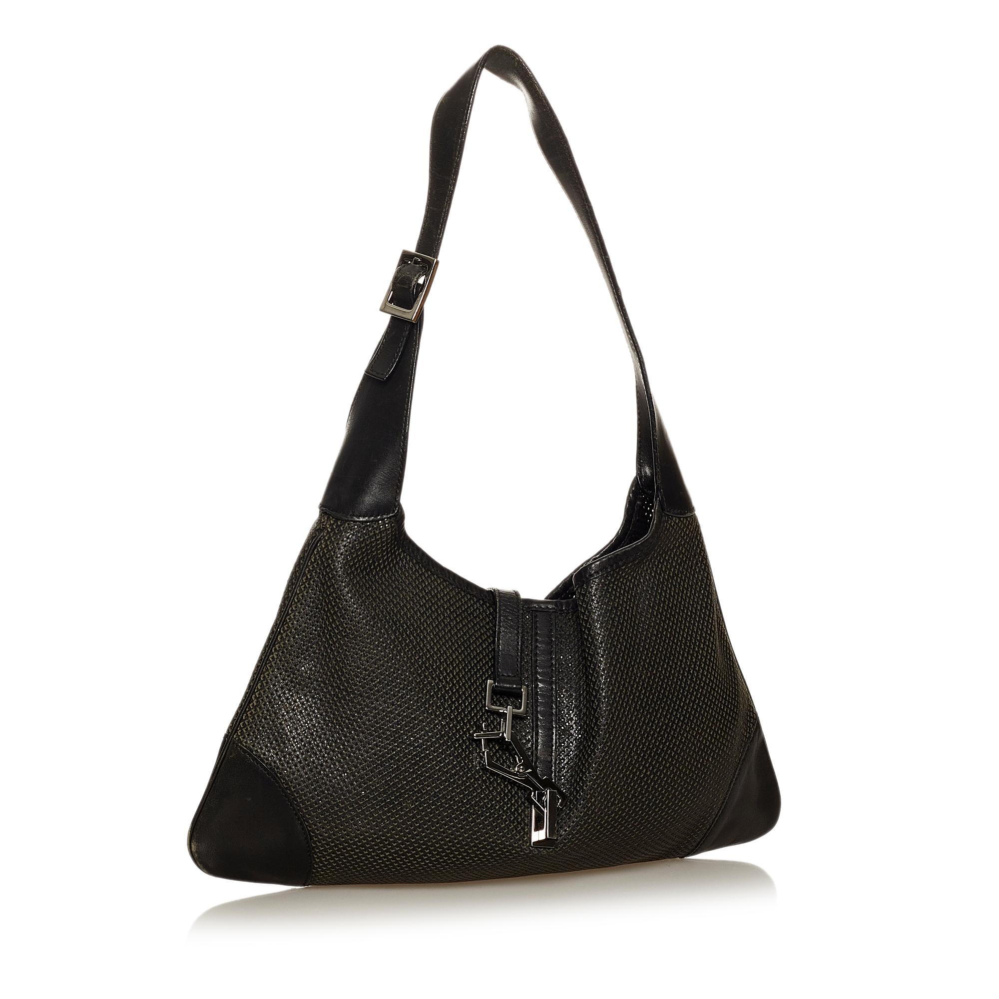 Gucci Perforated Jackie Leather Shoulder Bag (SHG-28887)