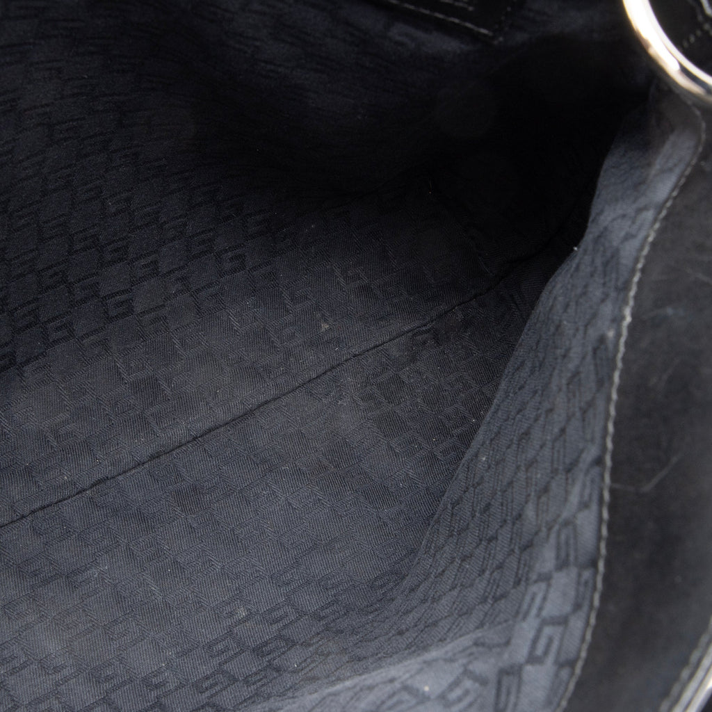 Gucci Perforated Leather Interlocking G Reins Satchel (SHF-23526)