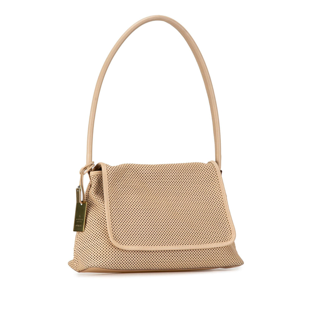 Gucci Perforated Leather Shoulder Bag (SHG-lPr0aq)
