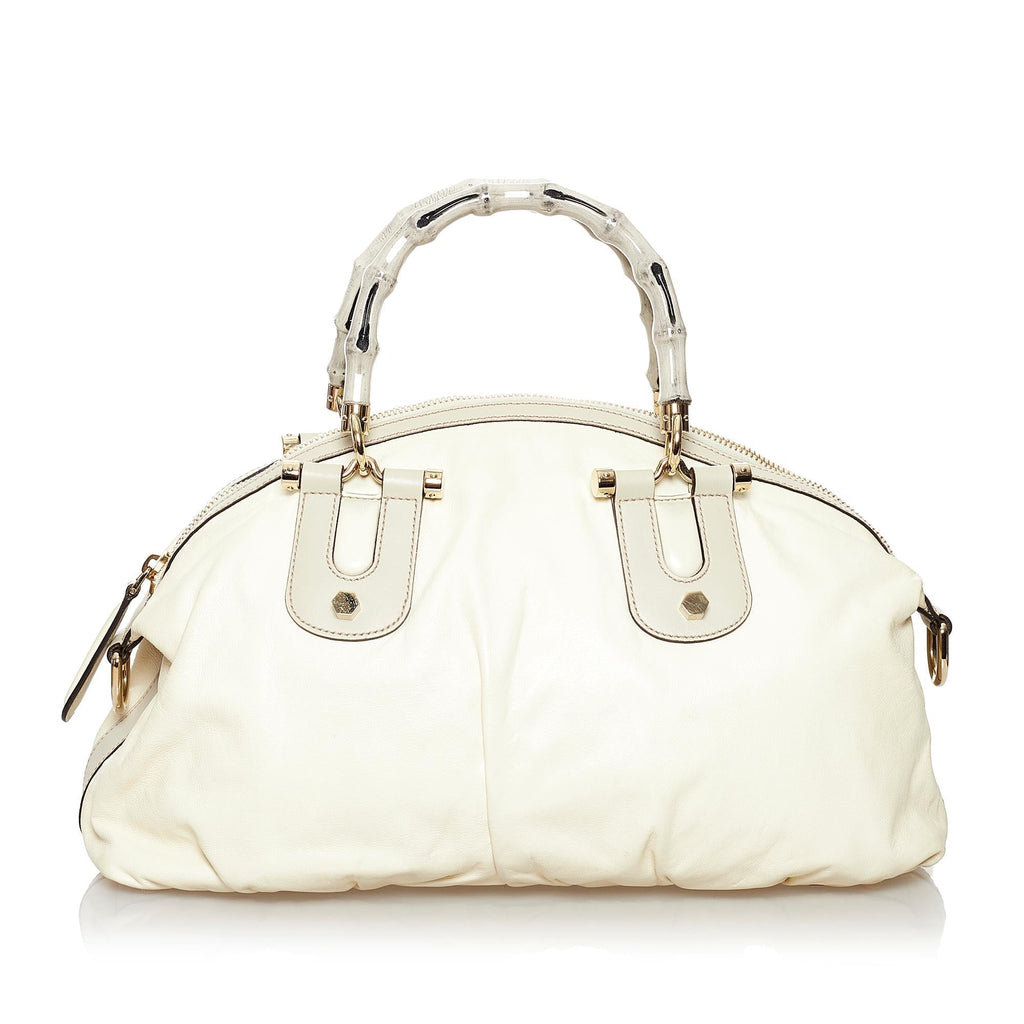 Gucci Pop Bamboo Leather Satchel (SHG-30966)