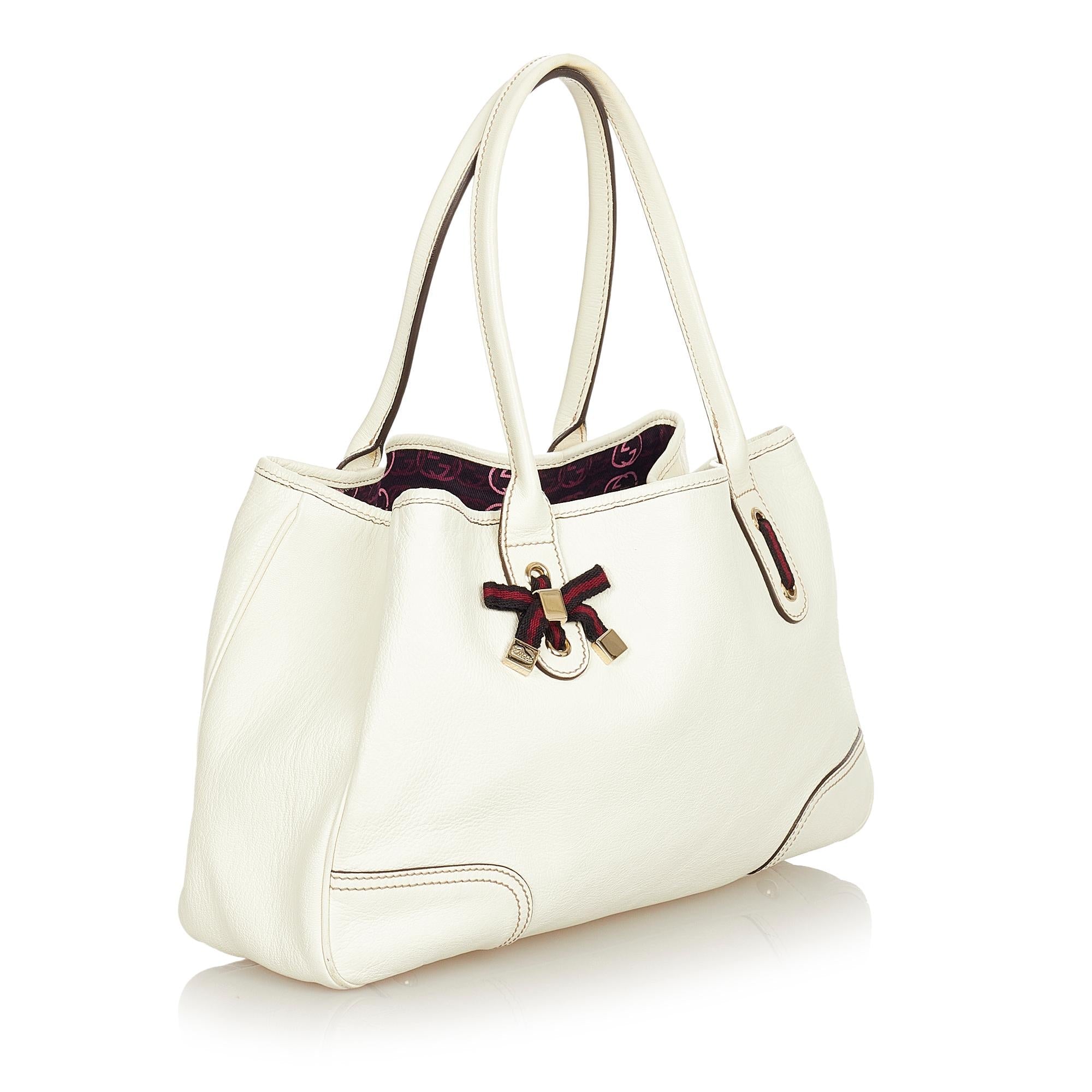 Gucci Princy Leather Tote Bag (SHG-31836)