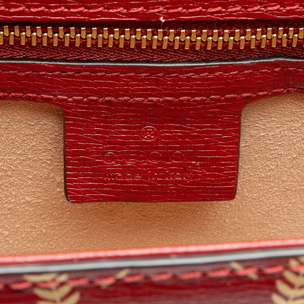Gucci Printed Calfskin Sylvie Small Shoulder Bag (SHF-6FGtNY)