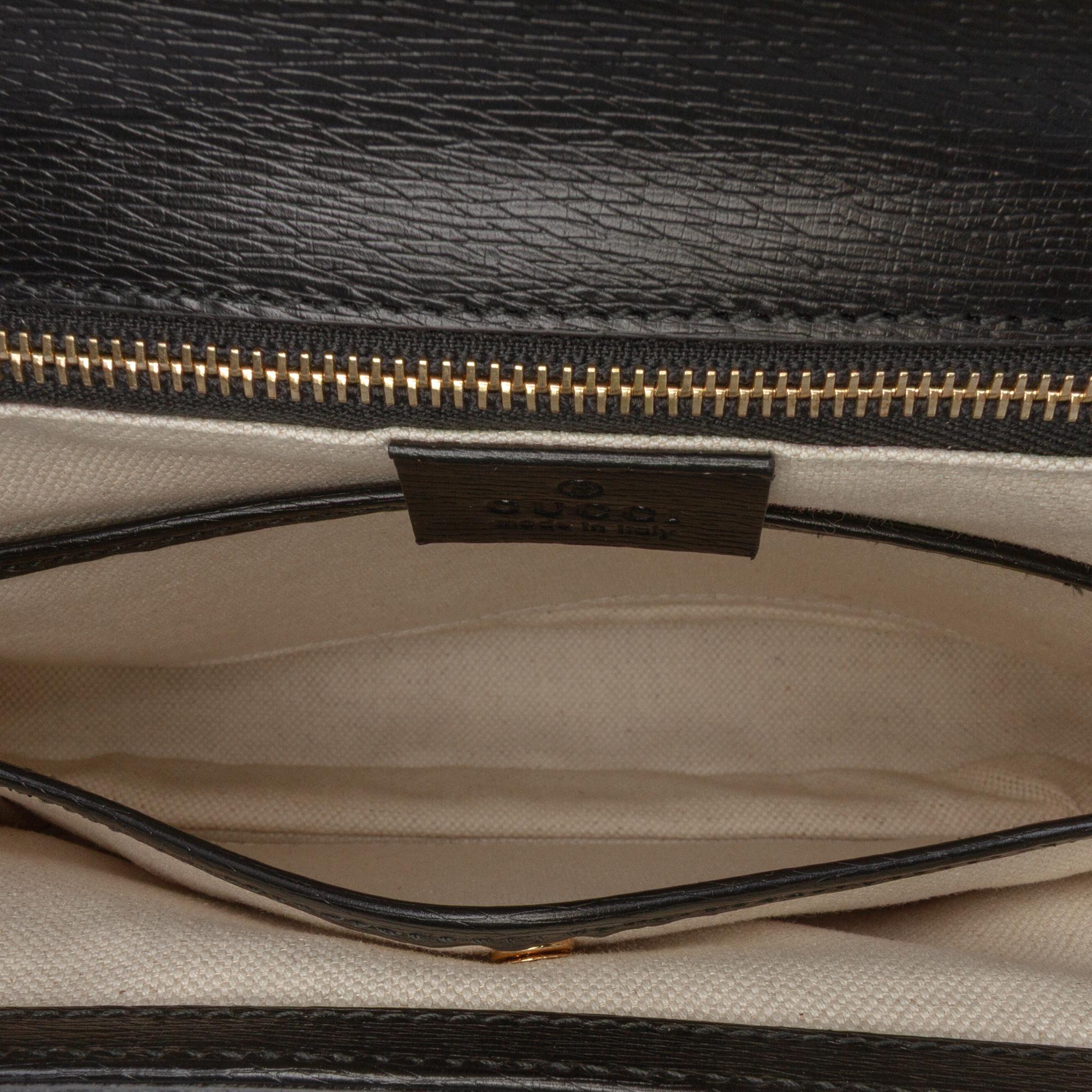Gucci Printed Calfskin Tropical Bamboo Night Satchel