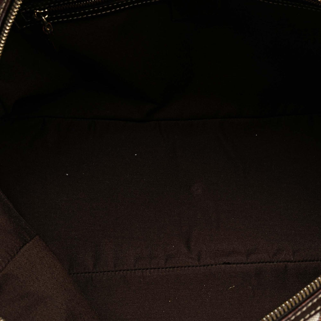 Gucci Printed Canvas Bamboo Horsebit Handbag