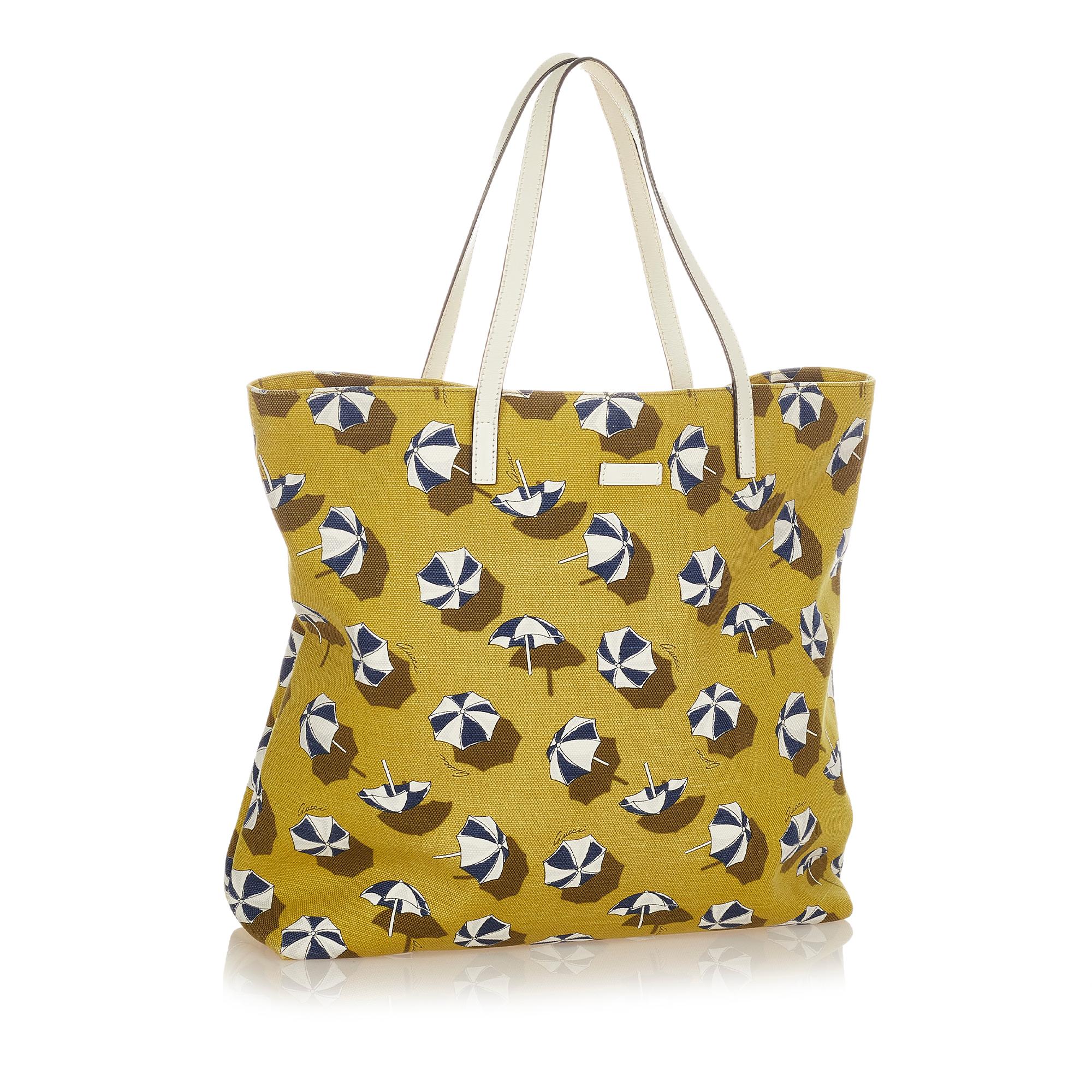 Gucci Printed Canvas Tote Bag (SHG-26079)