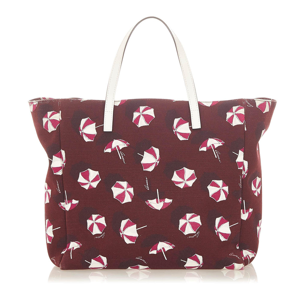 Gucci Printed Canvas Tote Bag (SHG-31677)