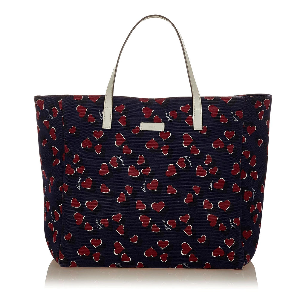 Gucci Printed Canvas Tote Bag (SHG-31840)